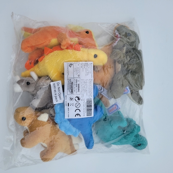 Prextex Assorted Plush Dinosaurs Play Set are beautifully colored plush dinosaur - Picture 2 of 2
